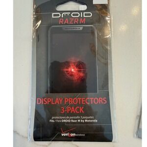 Motorola Droid Razr M Screen Protectors 3-Pack Verizon Wireless New Sealed